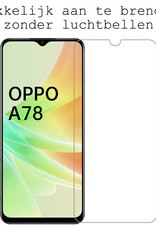 BASEY. Screenprotector Geschikt voor OPPO A78 5G Screenprotector Tempered Glass - Screenprotector Geschikt voor OPPO A78 Beschermglas Screen Protector Glas - 2 Stuks