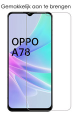 NoXx Screenprotector Geschikt voor OPPO A78 5G Screenprotector Tempered Glass Gehard Glas Beschermglas
