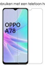 NoXx Screenprotector Geschikt voor OPPO A78 5G Screenprotector Tempered Glass Gehard Glas Beschermglas - 3x