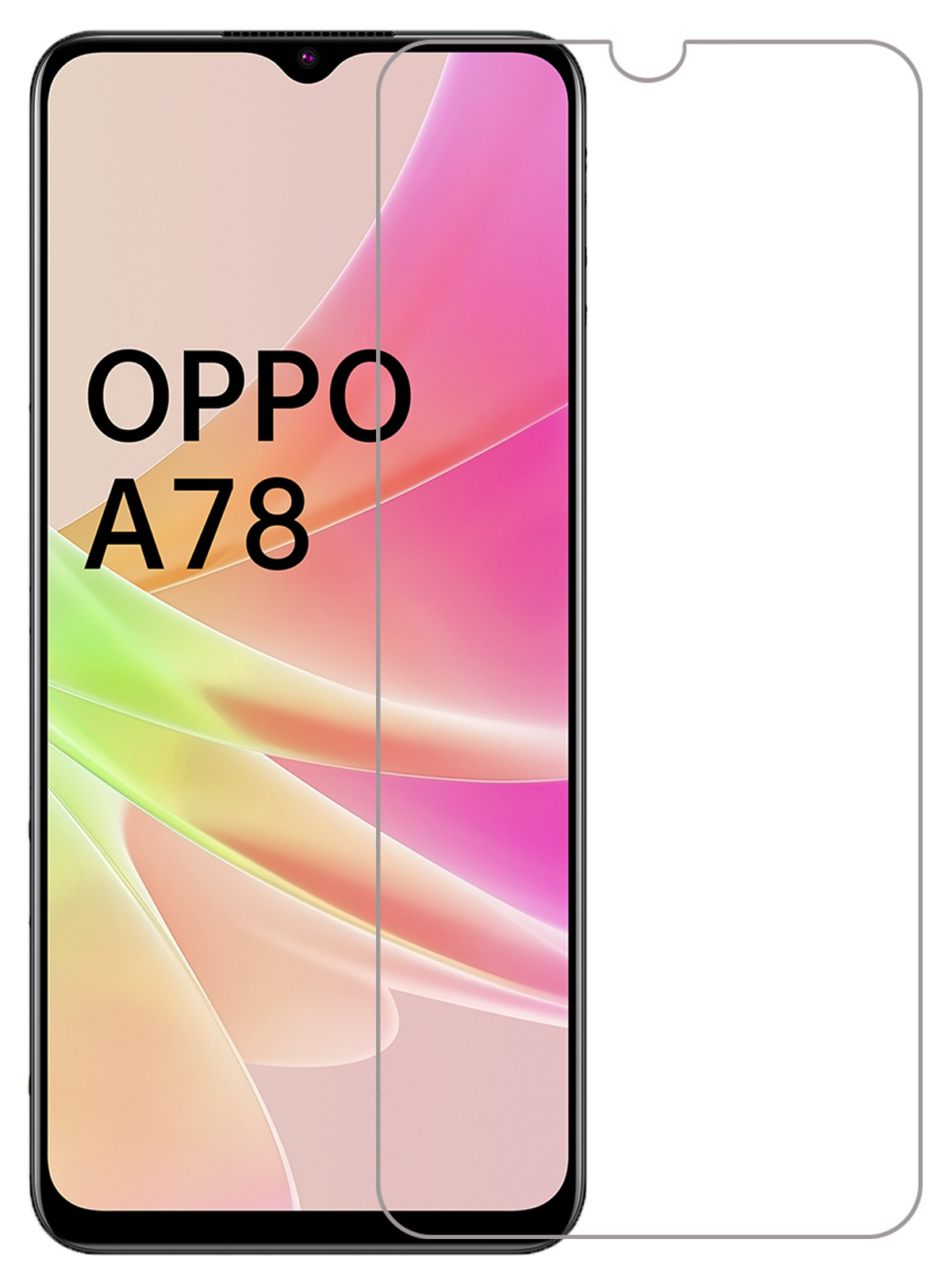 Nomfy Screenprotector Geschikt voor OPPO A78 5G Screenprotector Bescherm Glas Tempered Glass - Screenprotector Geschikt voor OPPO A78 Screen Protector