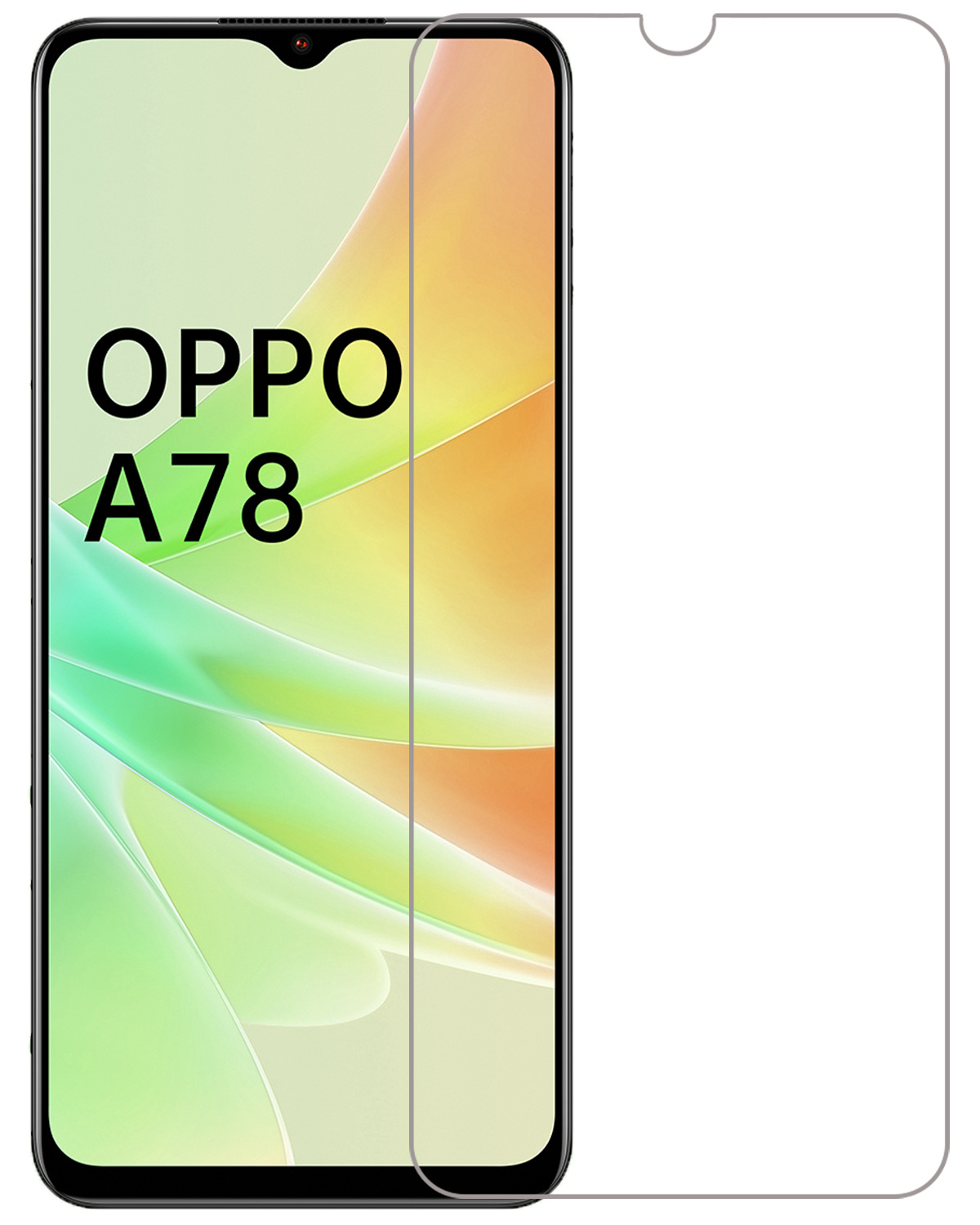 BASEY. Screenprotector Geschikt voor OPPO A78 5G Screenprotector Beschermglas Full Cover - Screenprotector Geschikt voor OPPO A78 Screen Protector Full Cover