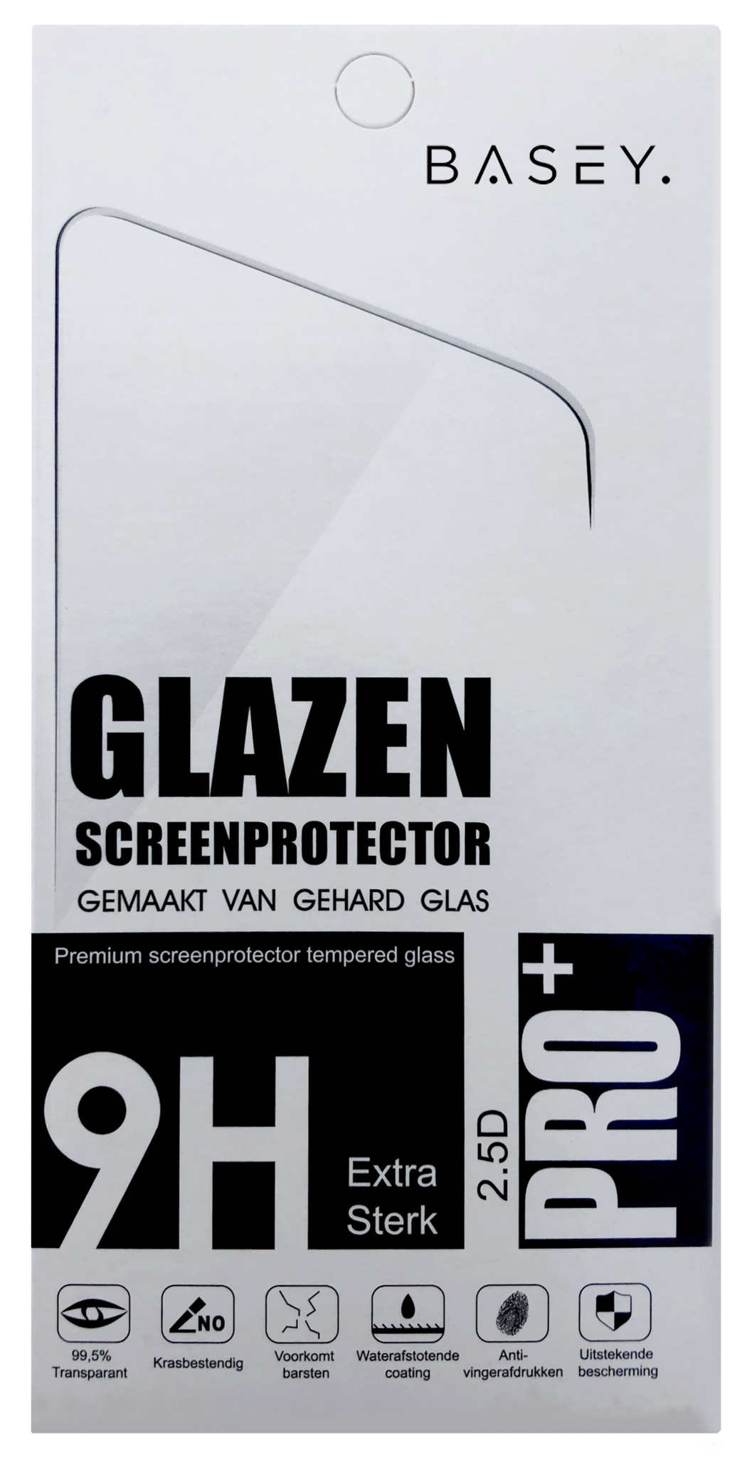 BASEY. OPPO A78 Screenprotector Tempered Glass Full Cover - OPPO A78 Beschermglas Screen Protector Glas - 3 Stuks