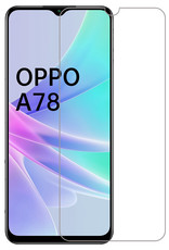 NoXx Screenprotector Geschikt voor OPPO A78 5G Screenprotector Tempered Glass Gehard Glas Full Cover