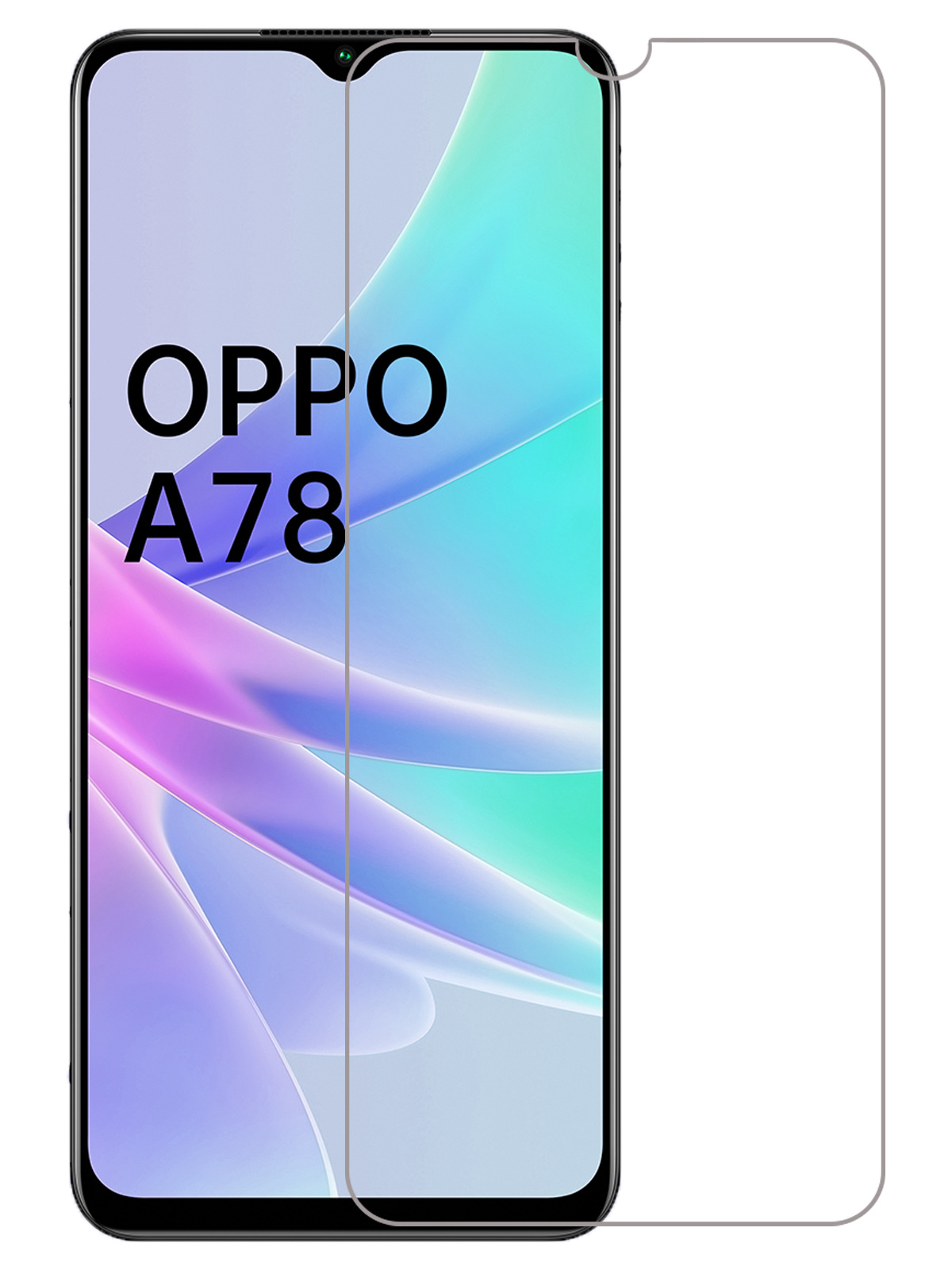 NoXx Screenprotector Geschikt voor OPPO A78 5G Screenprotector Tempered Glass Gehard Glas Full Cover
