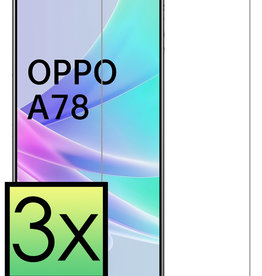 NoXx NoXx OPPO A78 Screenprotector Glas - 3 PACK