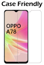 Nomfy Screenprotector Geschikt voor OPPO A78 5G Screenprotector Bescherm Glas - Screenprotector Geschikt voor OPPO A78 Screen Protector Tempered Glass Full Screen Full Cover