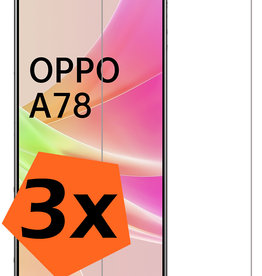 Nomfy Nomfy OPPO A78 Screenprotector Glas - 3 PACK
