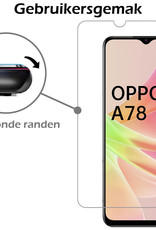 Nomfy Screenprotector Geschikt voor OPPO A78 5G Screenprotector Bescherm Glas - Screenprotector Geschikt voor OPPO A78 Screen Protector Tempered Glass Full Screen Full Cover - 3 PACK