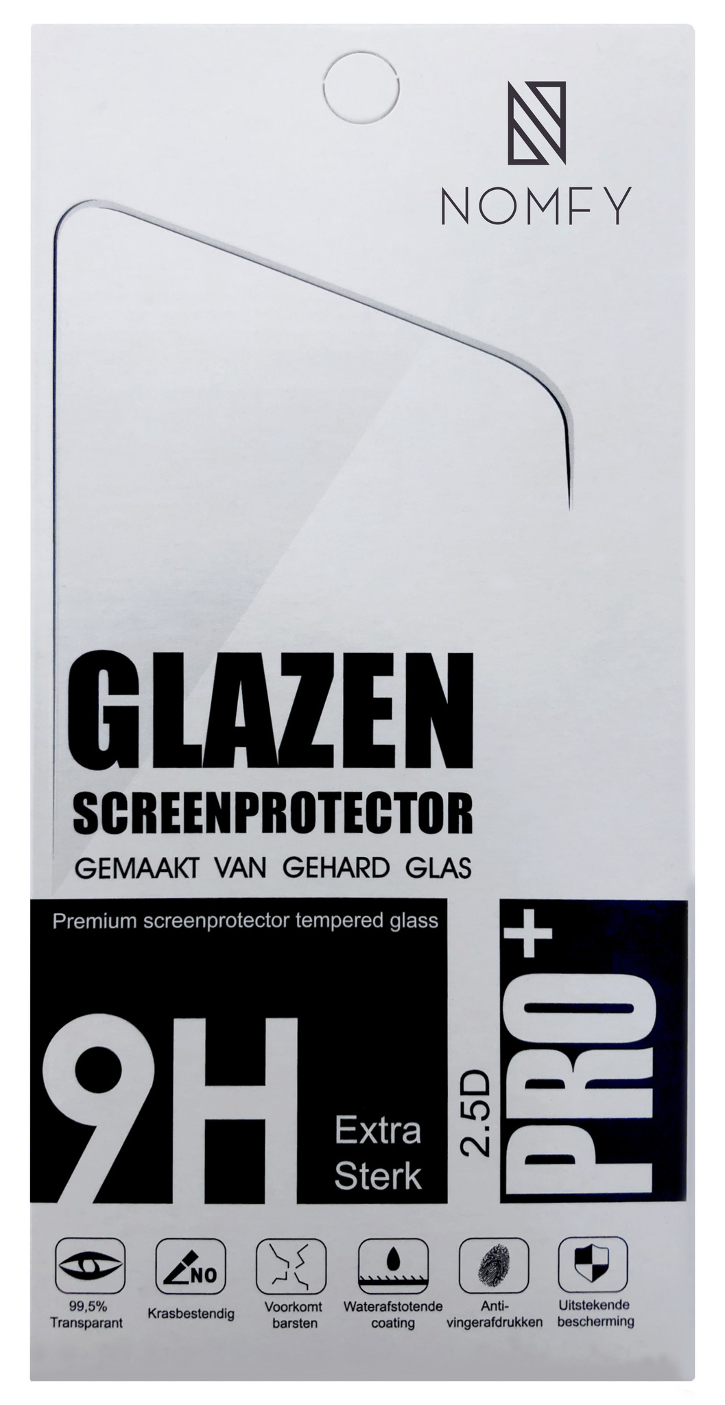 Nomfy OPPO A78 Screenprotector Bescherm Glas Tempered Glass Full Cover - OPPO A78 Screen Protector - 3x