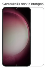 NoXx Screenprotector Geschikt voor Samsung S23 Screenprotector Tempered Glass Gehard Glas Full Screen Display Cover