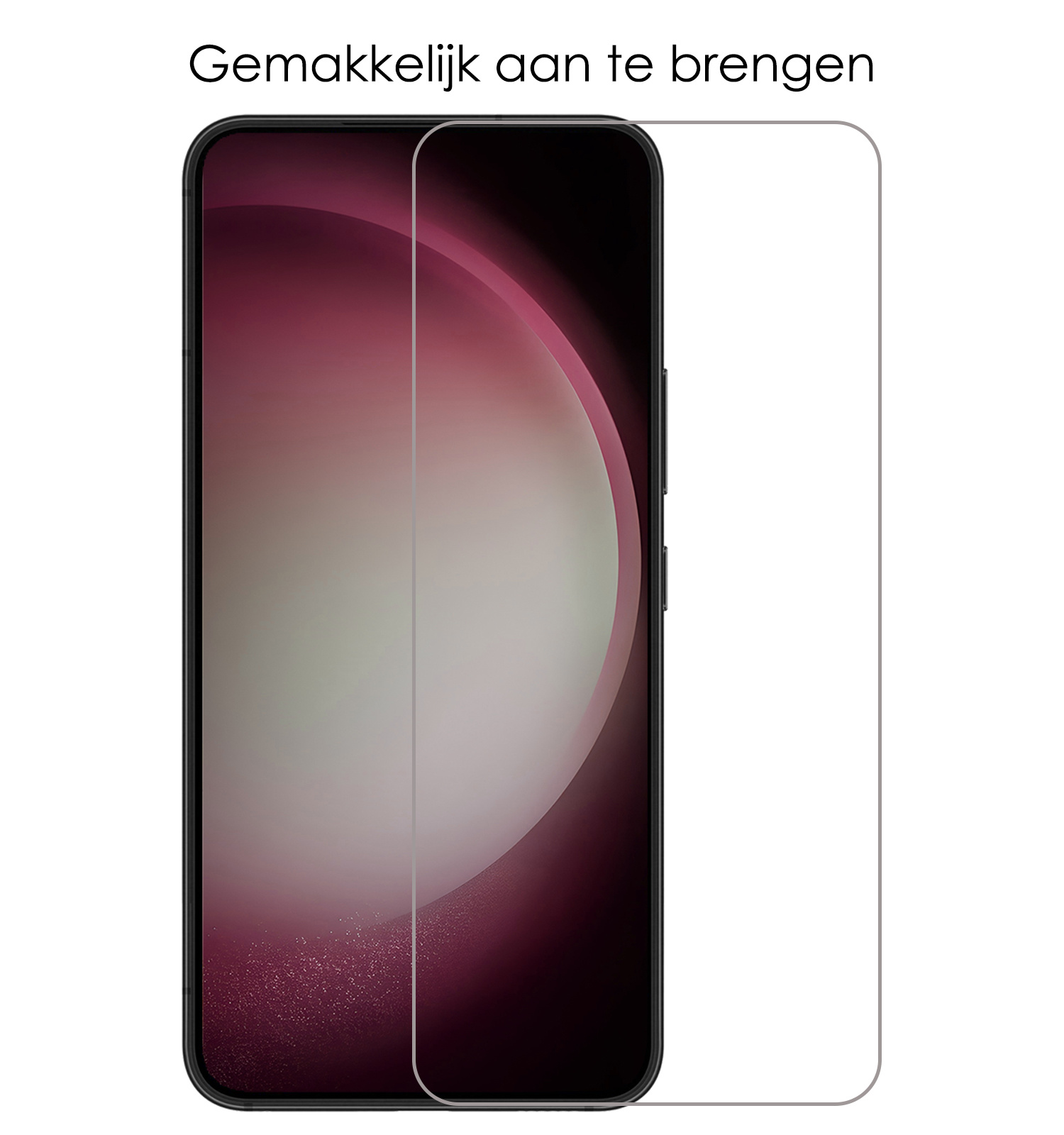 NoXx Screenprotector Geschikt voor Samsung S23 Screenprotector Tempered Glass Gehard Glas Full Screen Display Cover