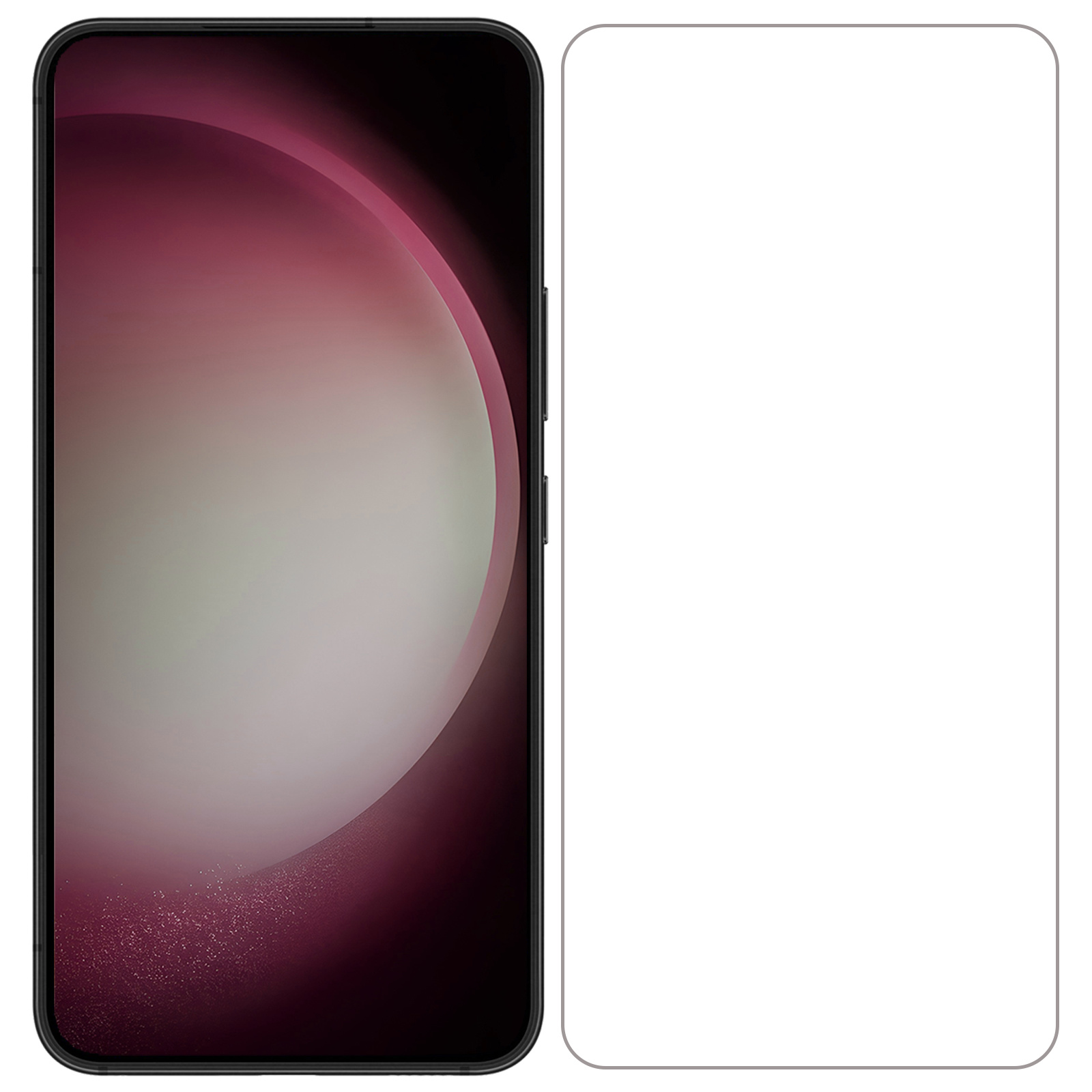 NoXx Screenprotector Geschikt voor Samsung S23 Screenprotector Tempered Glass Gehard Glas Full Screen Display Cover