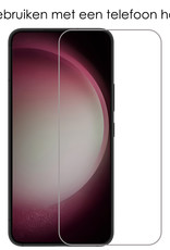 NoXx Screenprotector Geschikt voor Samsung S23 Screenprotector Tempered Glass Gehard Glas Full Screen Display Cover
