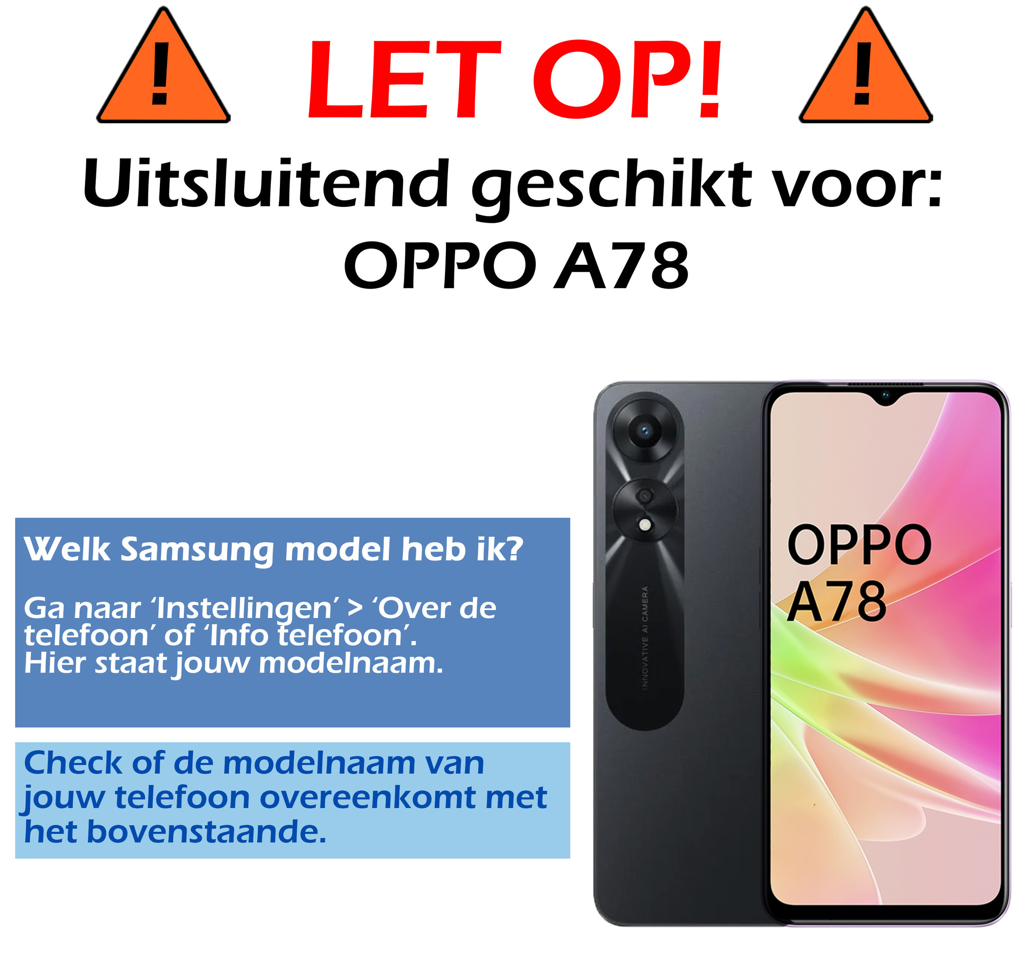 Nomfy Screenprotector Geschikt voor OPPO A78 5G Screenprotector Bescherm Glas - Screenprotector Geschikt voor OPPO A78 Screen Protector Tempered Glass Full Screen Full Cover