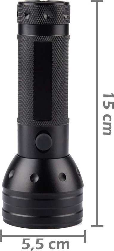 Nomfy Ultra Violet Zaklamp LED Incl. Batterijen - UV Zaklamp Met LED Verlichting Black Light - UV Zaklamp LED Zaklamp Ultra Violet Blacklight Zwart