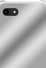 Hoes Geschikt voor iPhone 7 Hoesje Siliconen Cover Shock Proof Back Case Shockproof Hoes - Zilver