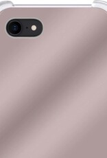 Hoes Geschikt voor iPhone 7 Hoesje Siliconen Cover Shock Proof Back Case Shockproof Hoes - Rosé goud