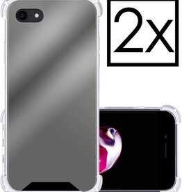 2 PACK - NoXx iPhone 7 Spiegel hoesje - Zwart