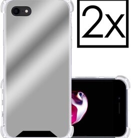 2 PACK - NoXx iPhone 7 Spiegel hoesje - Zilver
