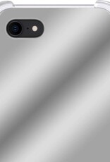 NoXx Hoes Geschikt voor iPhone 7 Hoesje Siliconen Cover Shock Proof Back Case Shockproof Hoes - Zilver - 2x