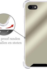 Nomfy Hoesje Geschikt voor iPhone 7 Hoesje Shock Proof Cover Case Shockproof - Hoes Geschikt voor iPhone 7 Hoes Siliconen Back Case - Goud - 2 PACK