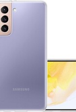 NoXx Hoes Geschikt voor Samsung S21 Hoesje Cover Siliconen Back Case Hoes - Transparant