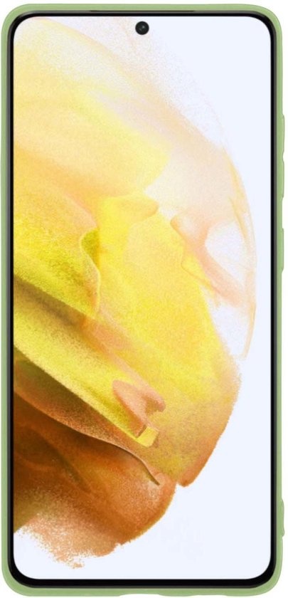 NoXx Hoes Geschikt voor Samsung S21 Hoesje Cover Siliconen Back Case Hoes - Groen