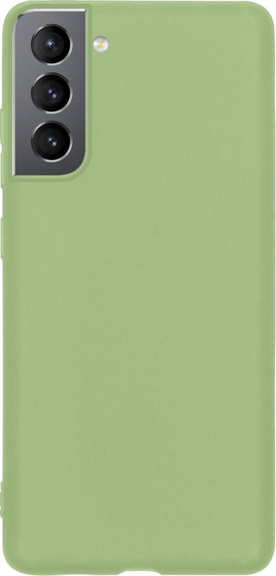 NoXx Hoes Geschikt voor Samsung S21 Hoesje Cover Siliconen Back Case Hoes - Groen