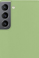NoXx Hoes Geschikt voor Samsung S21 Hoesje Cover Siliconen Back Case Hoes - Groen