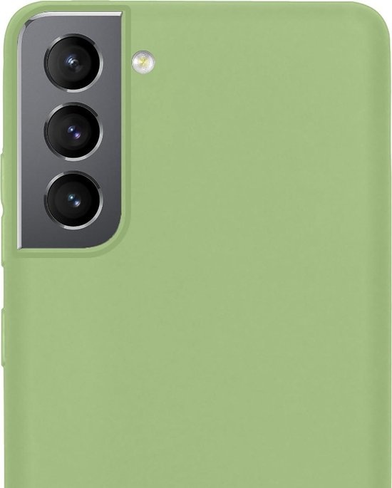 Hoes Geschikt voor Samsung S21 Hoesje Cover Siliconen Back Case Hoes - Groen