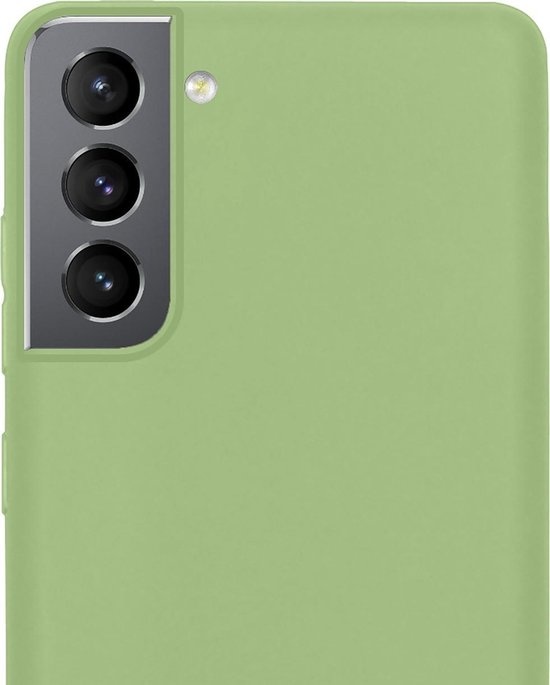 NoXx Hoes Geschikt voor Samsung S21 Hoesje Cover Siliconen Back Case Hoes - Groen
