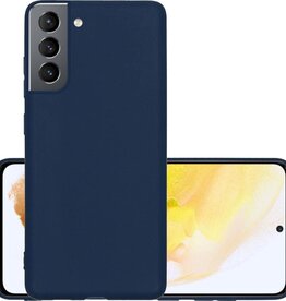 NoXx NoXx Samsung Galaxy S21 hoesje siliconen - Donkerblauw