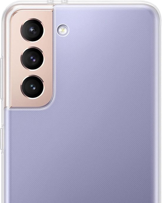 NoXx Hoes Geschikt voor Samsung S21 Hoesje Cover Siliconen Back Case Hoes - Transparant - 2x