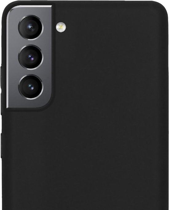 NoXx Hoes Geschikt voor Samsung S21 Hoesje Cover Siliconen Back Case Hoes - Zwart - 2x