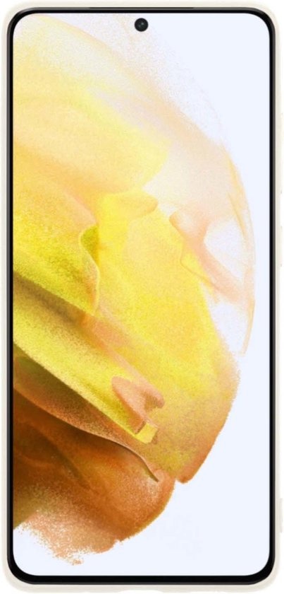 NoXx Hoes Geschikt voor Samsung S21 Hoesje Cover Siliconen Back Case Hoes - Wit - 2x