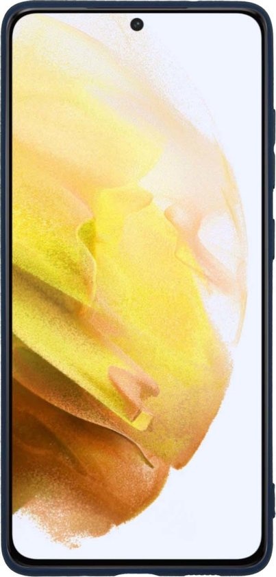 NoXx Hoes Geschikt voor Samsung S21 Hoesje Cover Siliconen Back Case Hoes - Donkerblauw - 2x