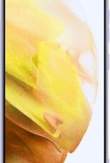 Hoes Geschikt voor Samsung S21 Hoesje Cover Siliconen Back Case Hoes - Lila - 2x