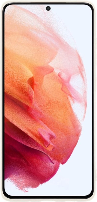 Hoesje Geschikt voor Samsung S21 Hoesje Siliconen Cover Case - Hoes Geschikt voor Samsung Galaxy S21 Hoes Back Case - Wit