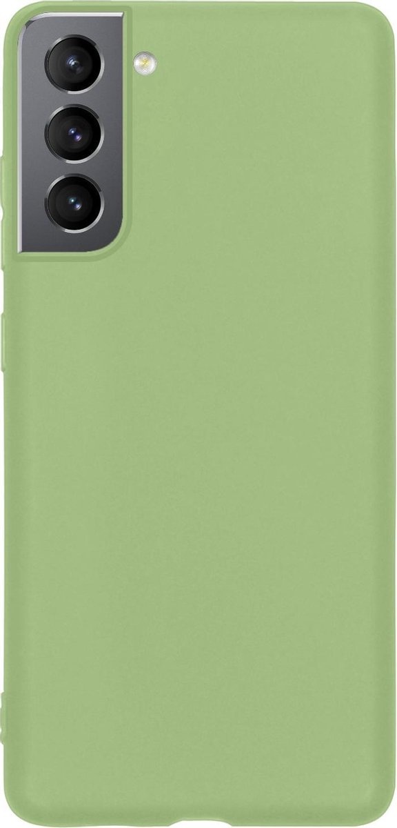 Nomfy Hoesje Geschikt voor Samsung S21 Hoesje Siliconen Cover Case - Hoes Geschikt voor Samsung Galaxy S21 Hoes Back Case - Groen