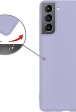 Nomfy Hoesje Geschikt voor Samsung S21 Hoesje Siliconen Cover Case - Hoes Geschikt voor Samsung Galaxy S21 Hoes Back Case - Lila