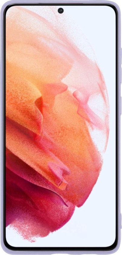 Nomfy Hoesje Geschikt voor Samsung S21 Hoesje Siliconen Cover Case - Hoes Geschikt voor Samsung Galaxy S21 Hoes Back Case - Lila
