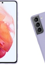 Nomfy Hoesje Geschikt voor Samsung S21 Hoesje Siliconen Cover Case - Hoes Geschikt voor Samsung Galaxy S21 Hoes Back Case - Lila