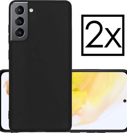 NoXx 2 PACK - NoXx Samsung Galaxy S21 Plus hoesje siliconen - Zwart