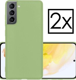 NoXx 2 PACK - NoXx Samsung Galaxy S21 Plus hoesje siliconen - Groen