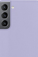 NoXx Hoes Geschikt voor Samsung S21 Plus Hoesje Cover Siliconen Back Case Hoes - Lila - 2x