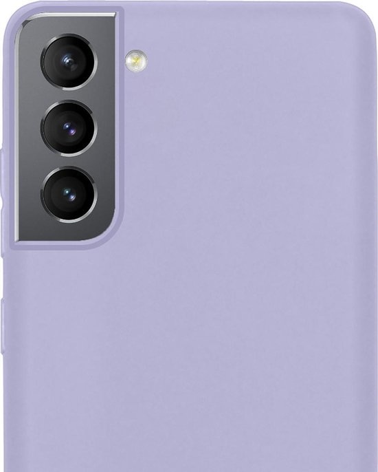 NoXx Hoes Geschikt voor Samsung S21 Plus Hoesje Cover Siliconen Back Case Hoes - Lila - 2x