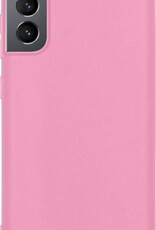 NoXx Hoes Geschikt voor Samsung S21 Plus Hoesje Cover Siliconen Back Case Hoes - Roze - 2x