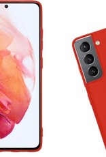 Nomfy Hoesje Geschikt voor Samsung S21 Plus Hoesje Siliconen Cover Case - Hoes Geschikt voor Samsung Galaxy S21 Plus Hoes Back Case - 2-PACK - Rood