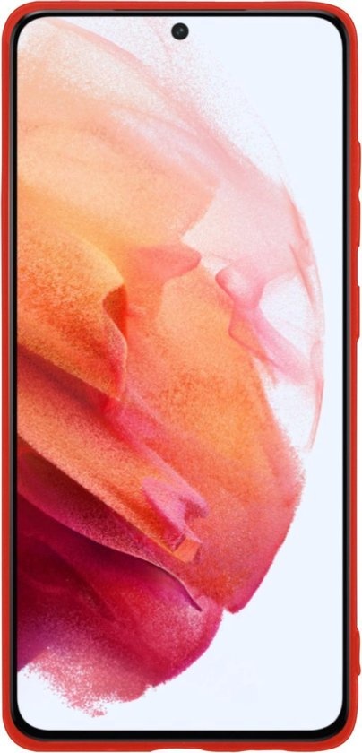 Nomfy Hoesje Geschikt voor Samsung S21 Plus Hoesje Siliconen Cover Case - Hoes Geschikt voor Samsung Galaxy S21 Plus Hoes Back Case - 2-PACK - Rood