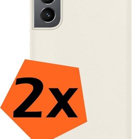 Nomfy 2 PACK - Nomfy Samsung Galaxy S21 Plus hoesje siliconen - Wit